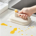 KITCHEN CLEANING BRUSH REPLACEABLE DISPOSABLE MAGIC CLOTH WITH HANDLE